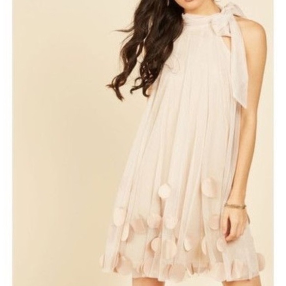 ModCloth Ryu All Neutral High Neck Shift Cocktail Dress - Picture 4 of 8